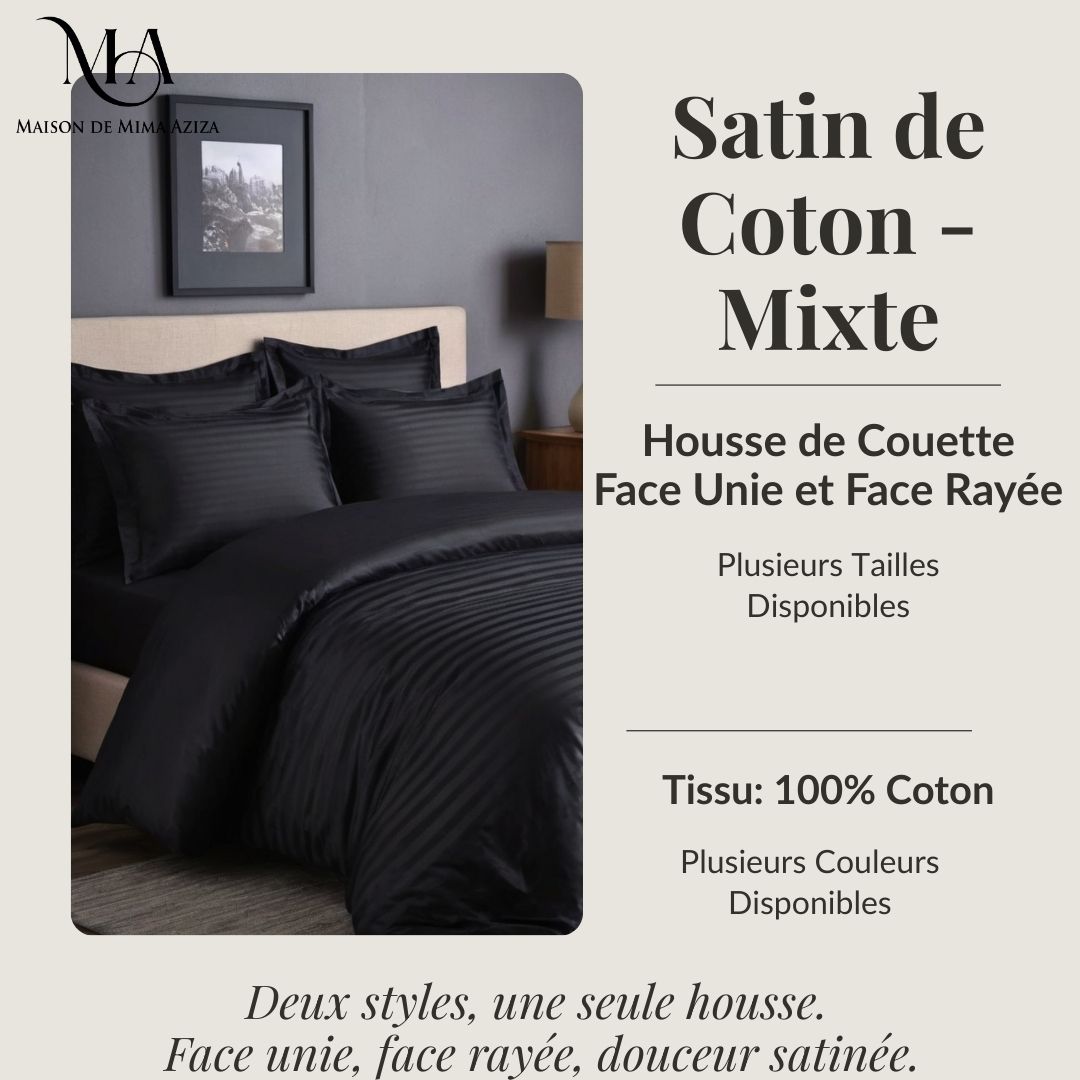 Housse de Couette en Satin de Coton - Mixte