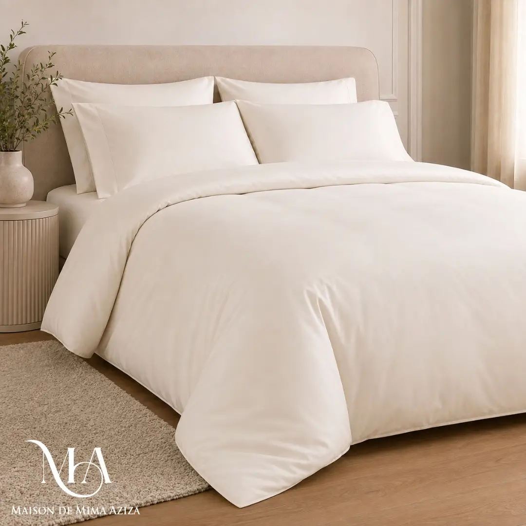 Housse de Couette en Satin de Coton Premium 285 TC