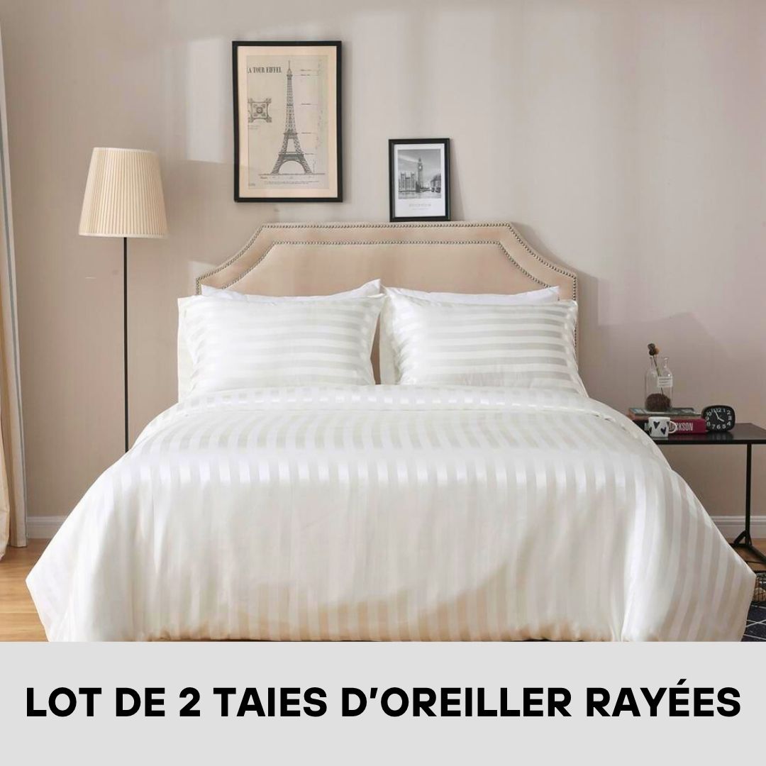 2 Taies D'oreiller en Satin de Coton