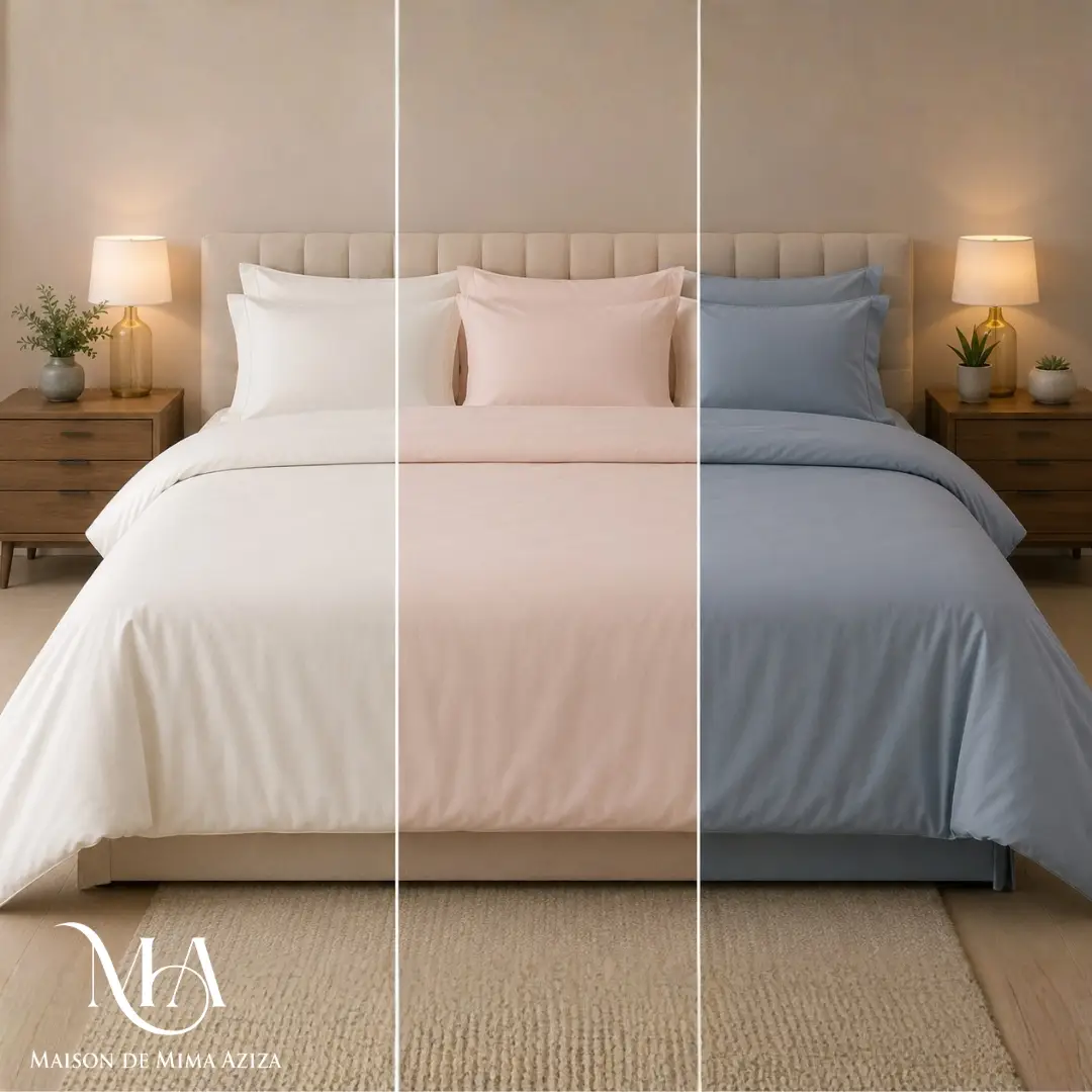 Parure de Lit en Satin de Coton Premium 285 TC – Double