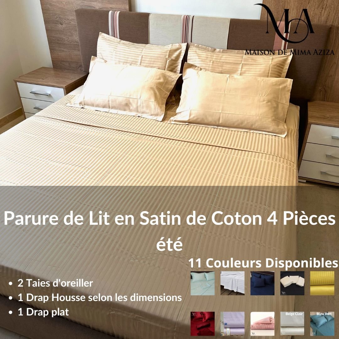 Parure de lit en Satin de coton