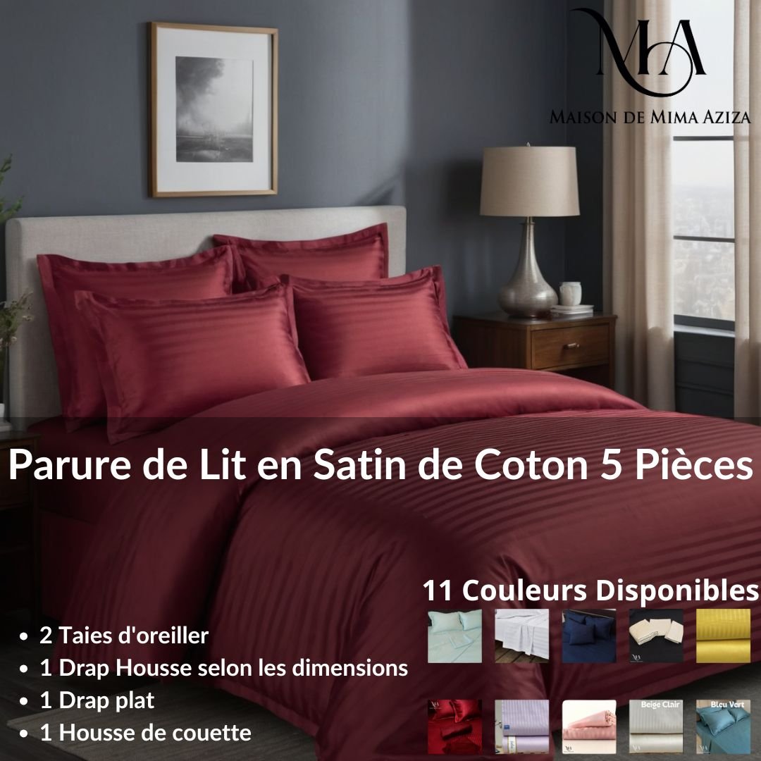 Parure de lit en Satin de coton