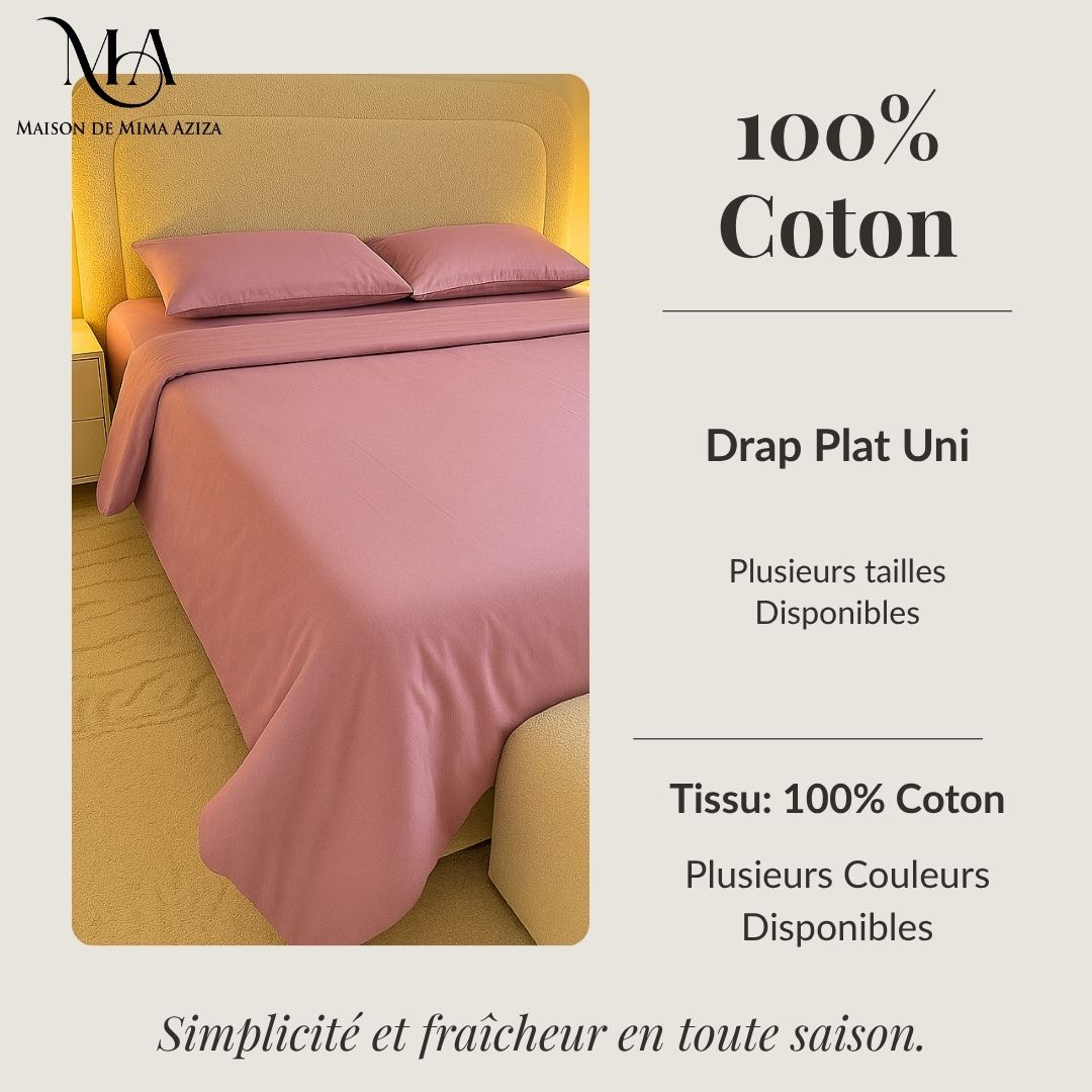 Drap Plat en Coton