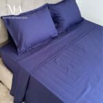 Parure de lit en coton Bleu Marine