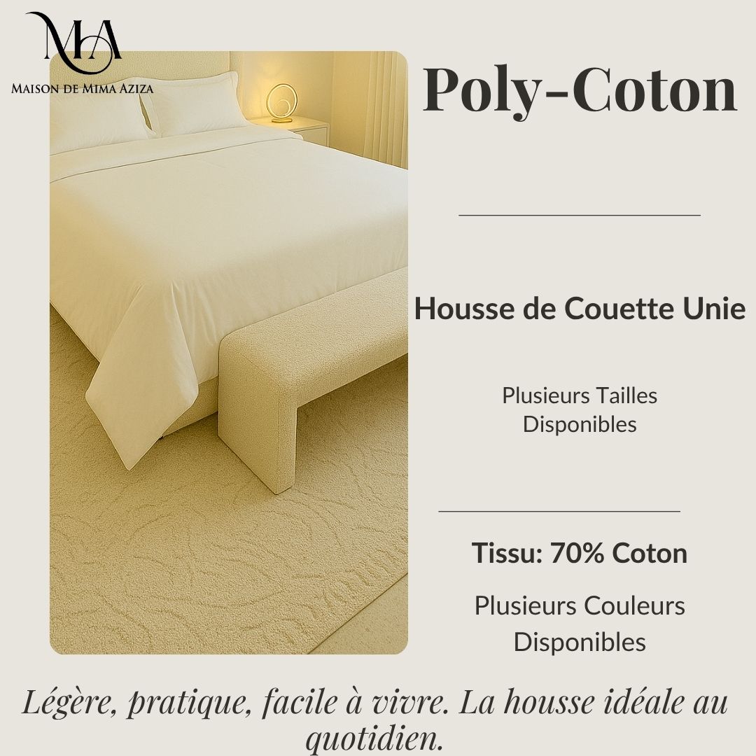 Housse de Couette en Poly-Coton (70% Coton - 110GSM)