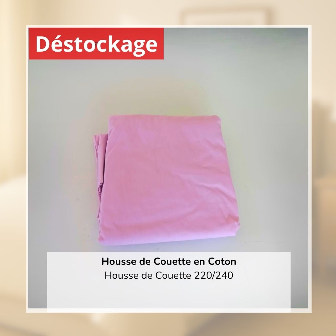 Déstockage! Housse de Couette en Coton Lilas 220/240