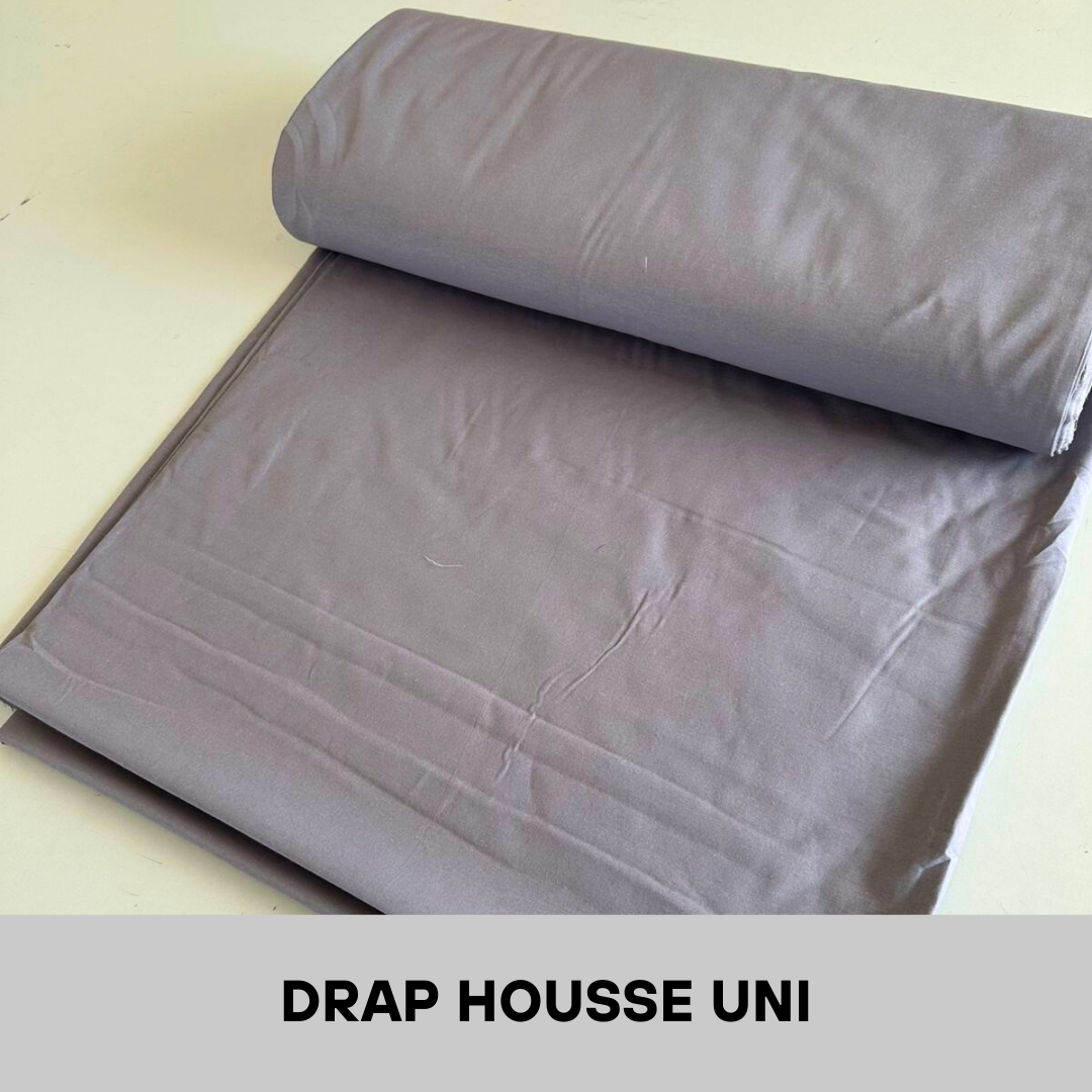 Drap Housse en Poly-Coton 70% Coton Gris