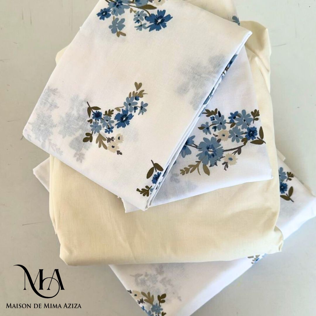Parure de lit 2 places en Coton – Imprimé B29024
