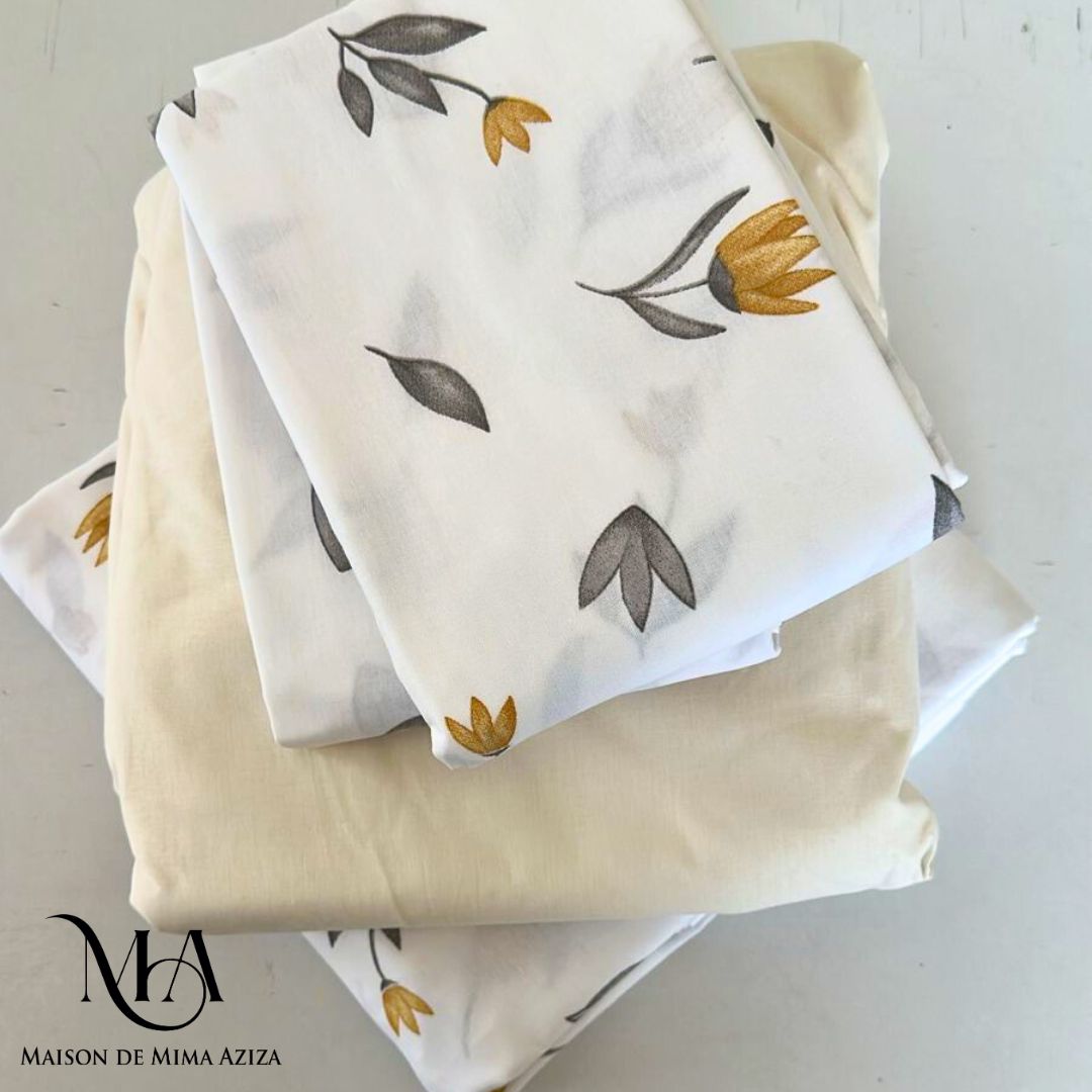 Parure de lit 2 places en Coton – Imprimé J29373