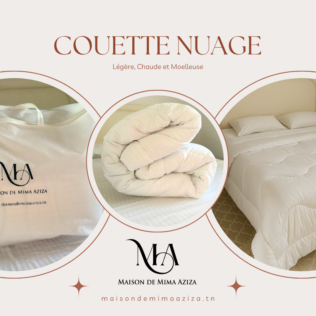 Couette Nuage d’Hiver – Microfibre Blanche & Fibre Creuse Siliconée 300 GSM
