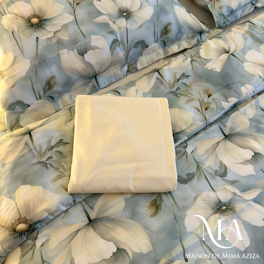 Parure de lit 2 places en Satin de Coton – Imprimé B11251