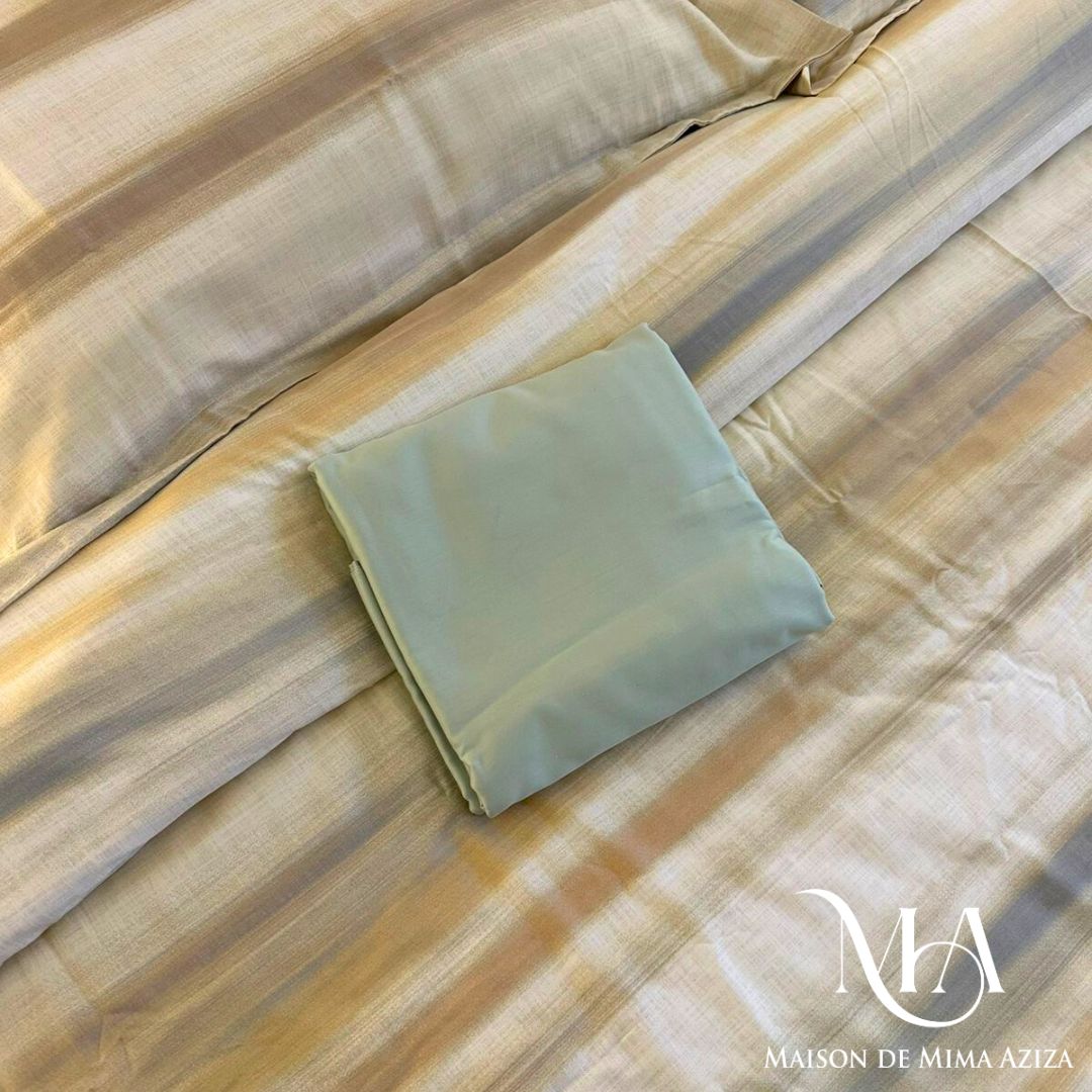 Parure de lit 2 places en Satin de Coton – Imprimé P30036