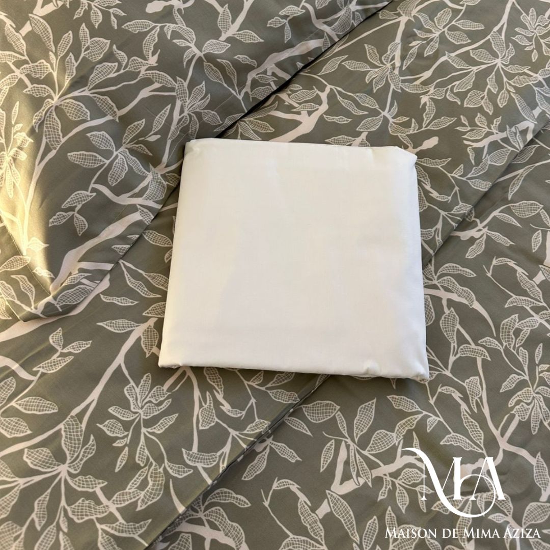 Parure de lit 2 places en Satin de Coton – Imprimé V03217