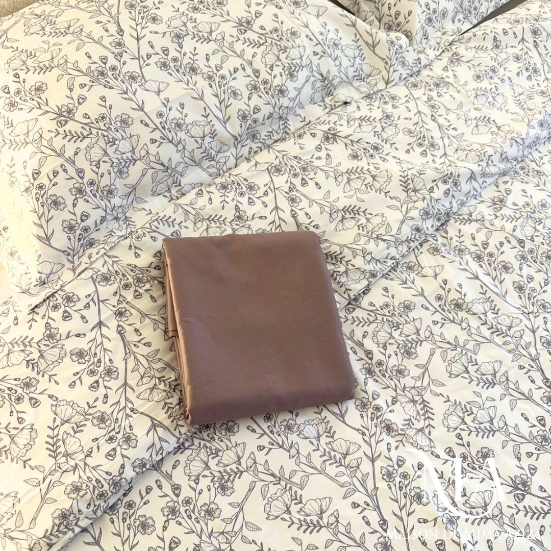 Parure de lit 2 places en Satin de Coton – Imprimé V22125