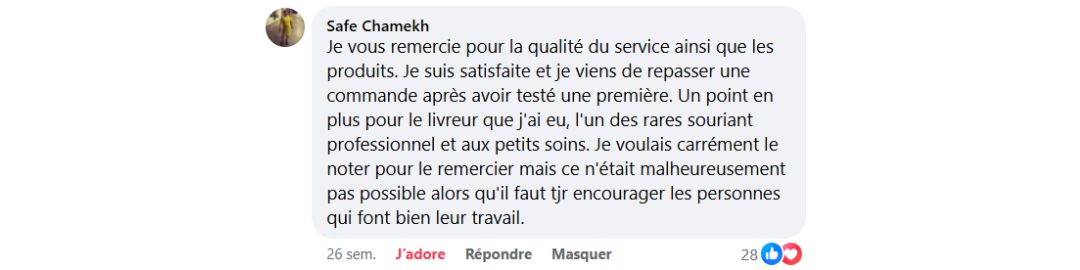 Avis Facebook Maison de Mima Aziza