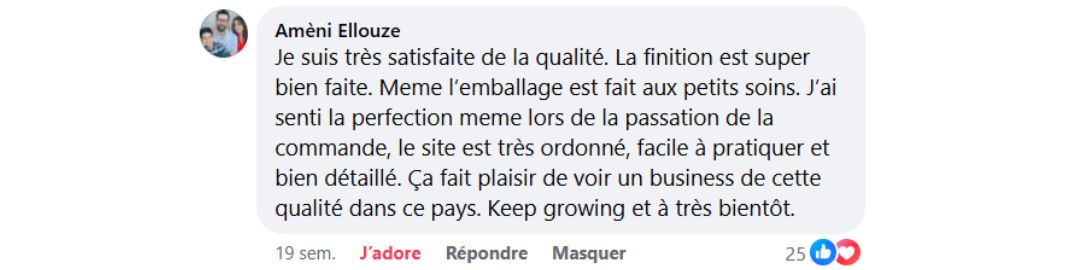 Avis Facebook Maison de Mima Aziza