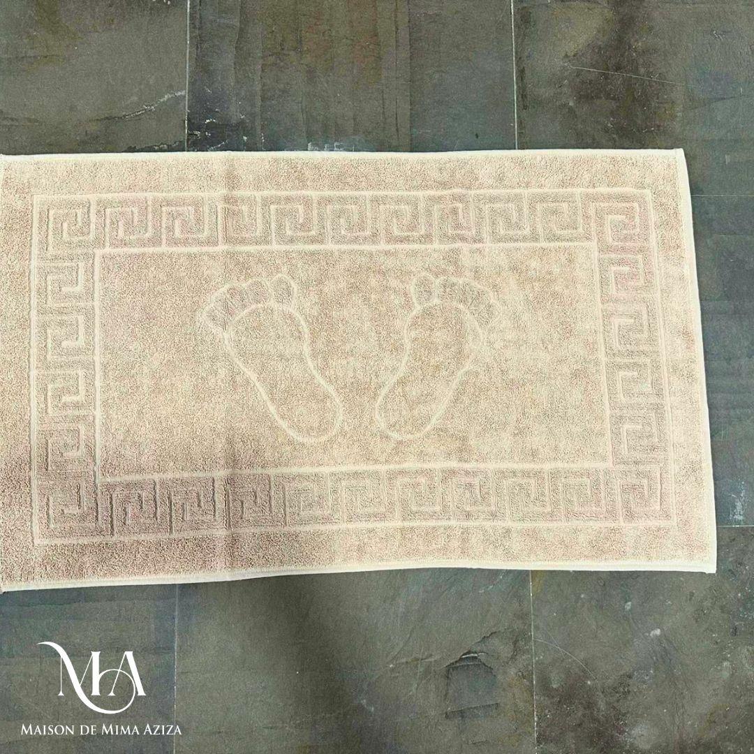 Tapis de Bain 100% Coton – Douceur & Absorption 50 × 80 cm Beige