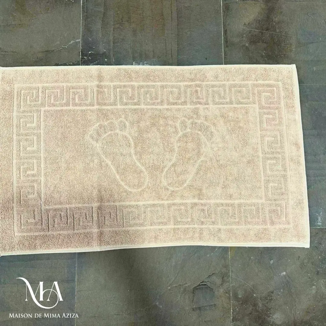 Tapis de Bain 100% Coton – Douceur & Absorption 50 × 80 cm Beige