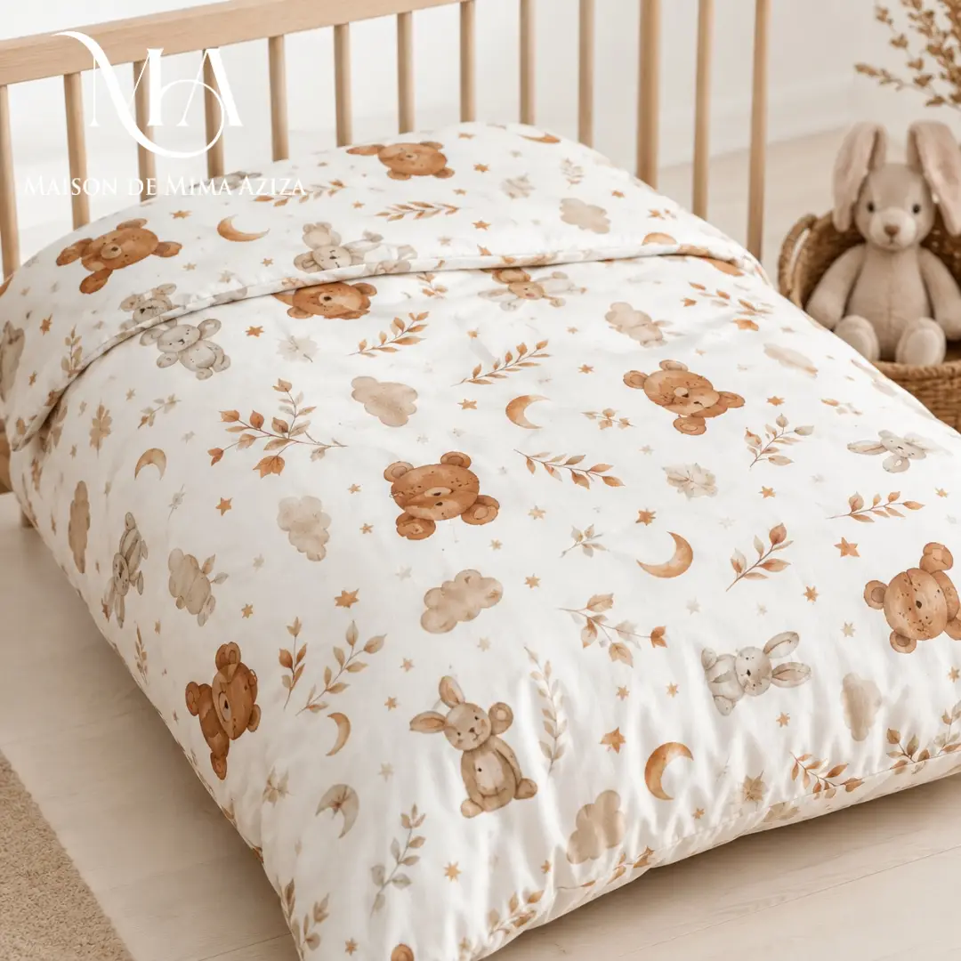 Couette bébé Beige Oursons & Lapins