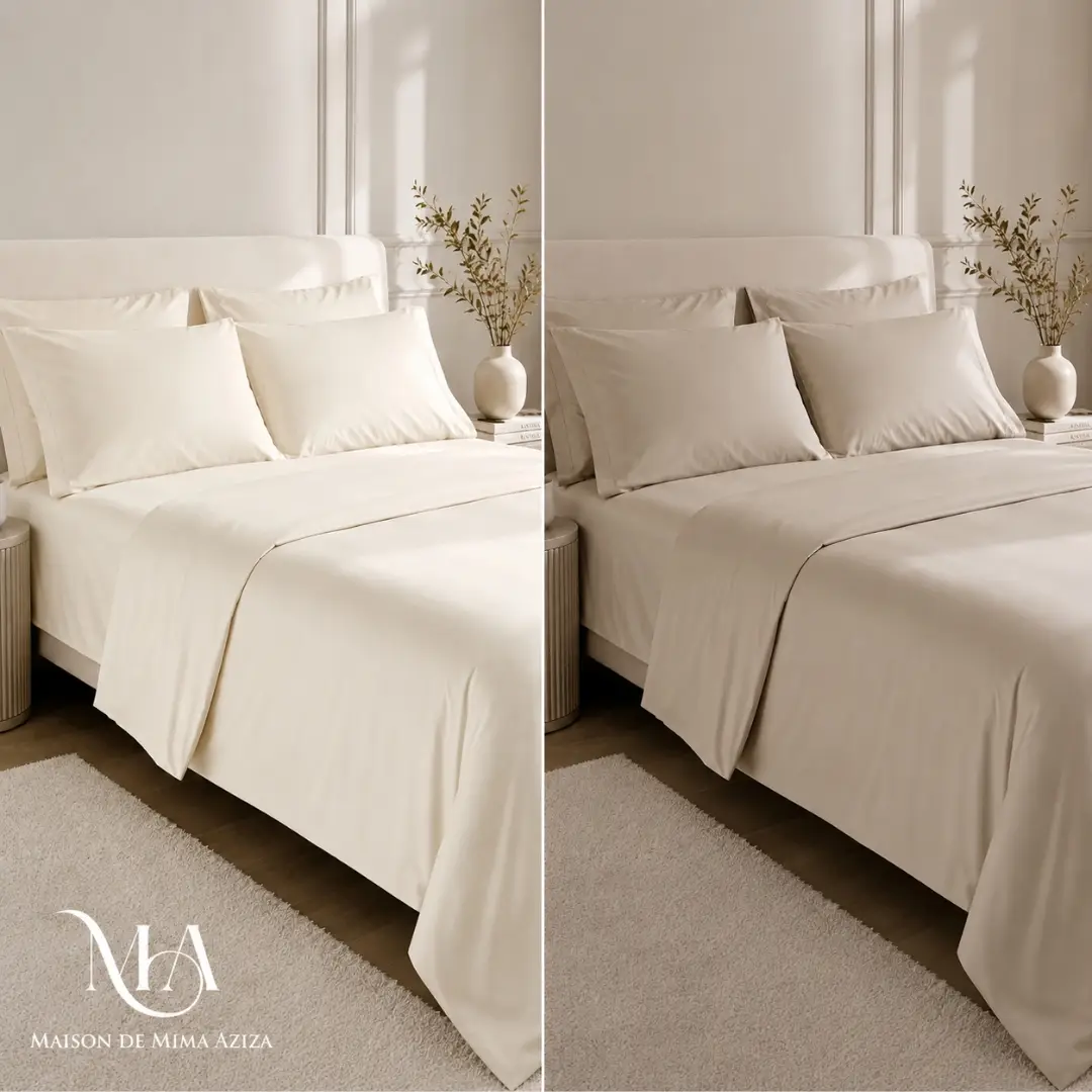 Parure de lit en Satin de Coton Premium 285 TC – Medium